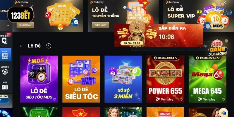 123Bet là nhà cái uy tín và các tùy chọn lô đề xổ số tại đây cũng rất được yêu thích