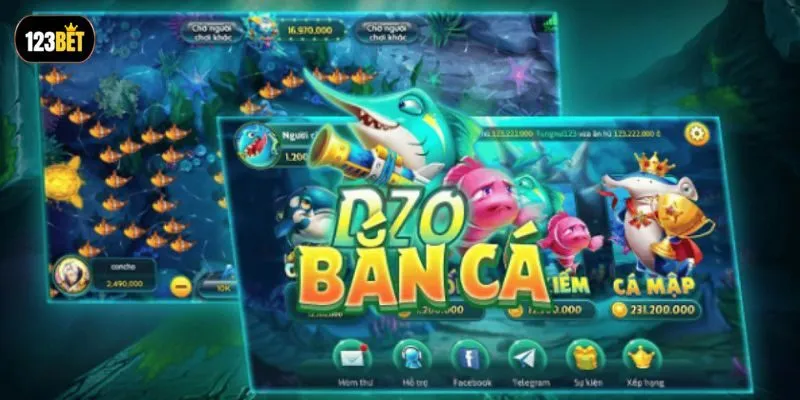 Giao diện đồ họa 3D cực đỉnh tại sảnh Game bắn cá đổi thưởng 123BET
