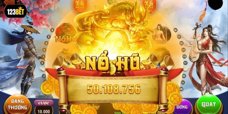 Giao diện sảnh quay hũ 123BET dễ trúng với thiết kế hiện đại và âm thanh sống động